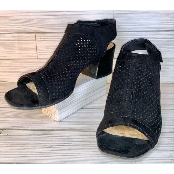 Sonoma Lina Black Block Heel ankle Booties S:9M - Picture 1 of 10